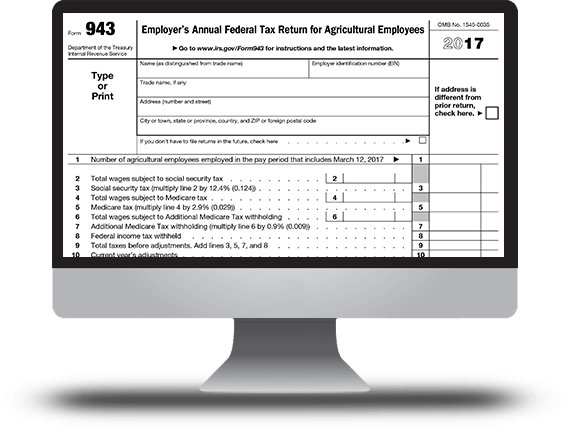 Form 943, Employer’s Annual Federal Tax Return for Agricultural Employees