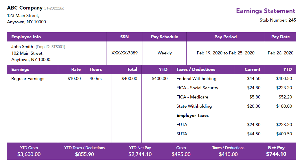 Free Paystub Generator